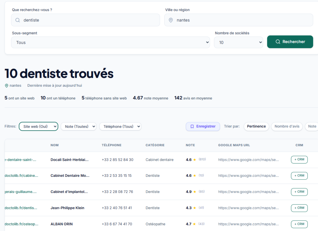 Recherche ASALeads